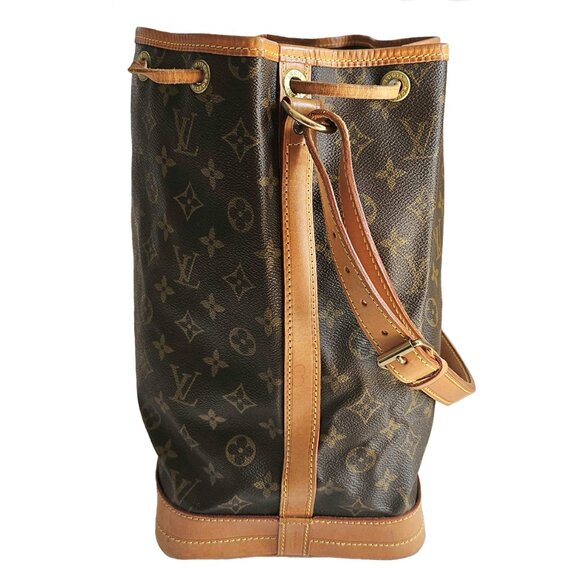 LOUIS VUITTON BROWN MONOGRAM NOE DRAWSTRING BUCKET BAG - Picture 3 of 16